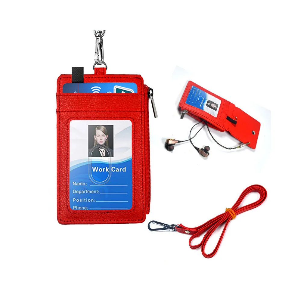 RFID PU Leather ID Card Holder