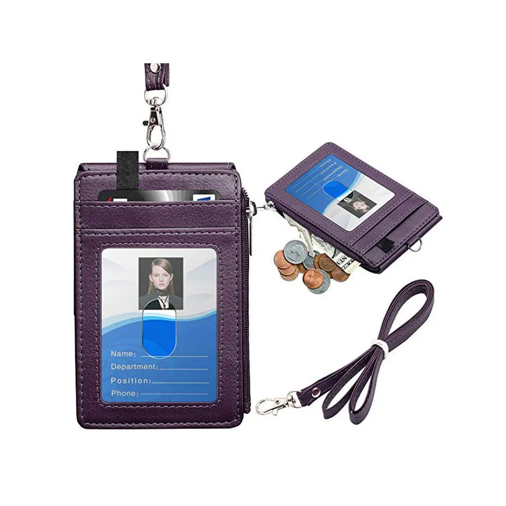 RFID PU Leather ID Card Holder