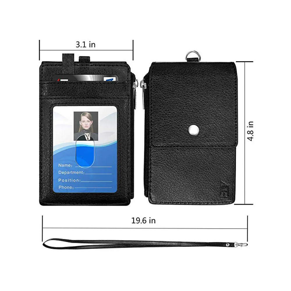 RFID PU Leather ID Card Holder