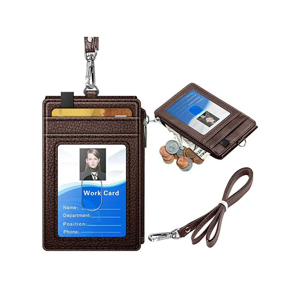RFID PU Leather ID Card Holder