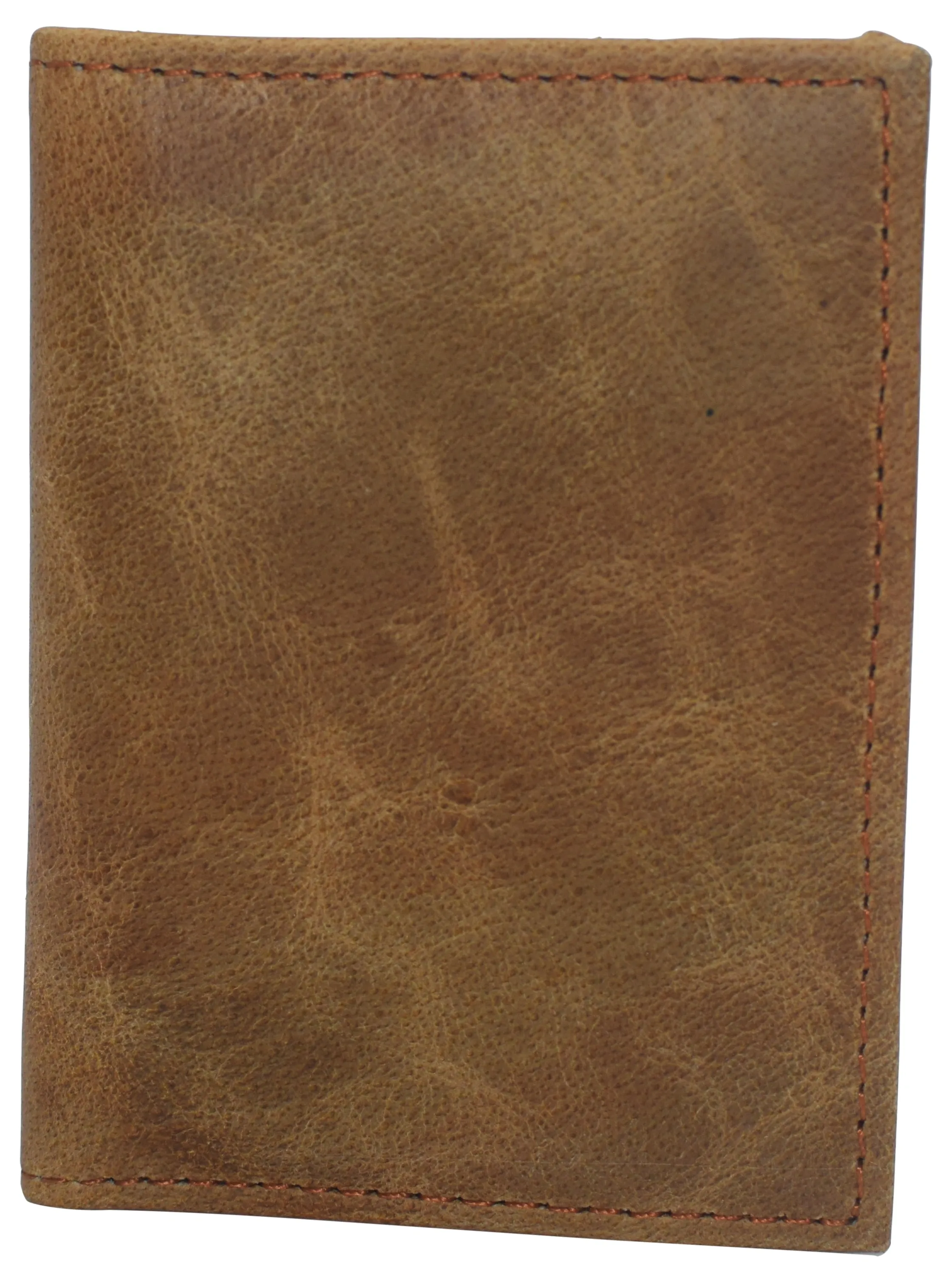 RFID1515HTC Slim Thin Genuine Leather 2 ID Window Mini Wallet Holder Bifold Driver's License Safe