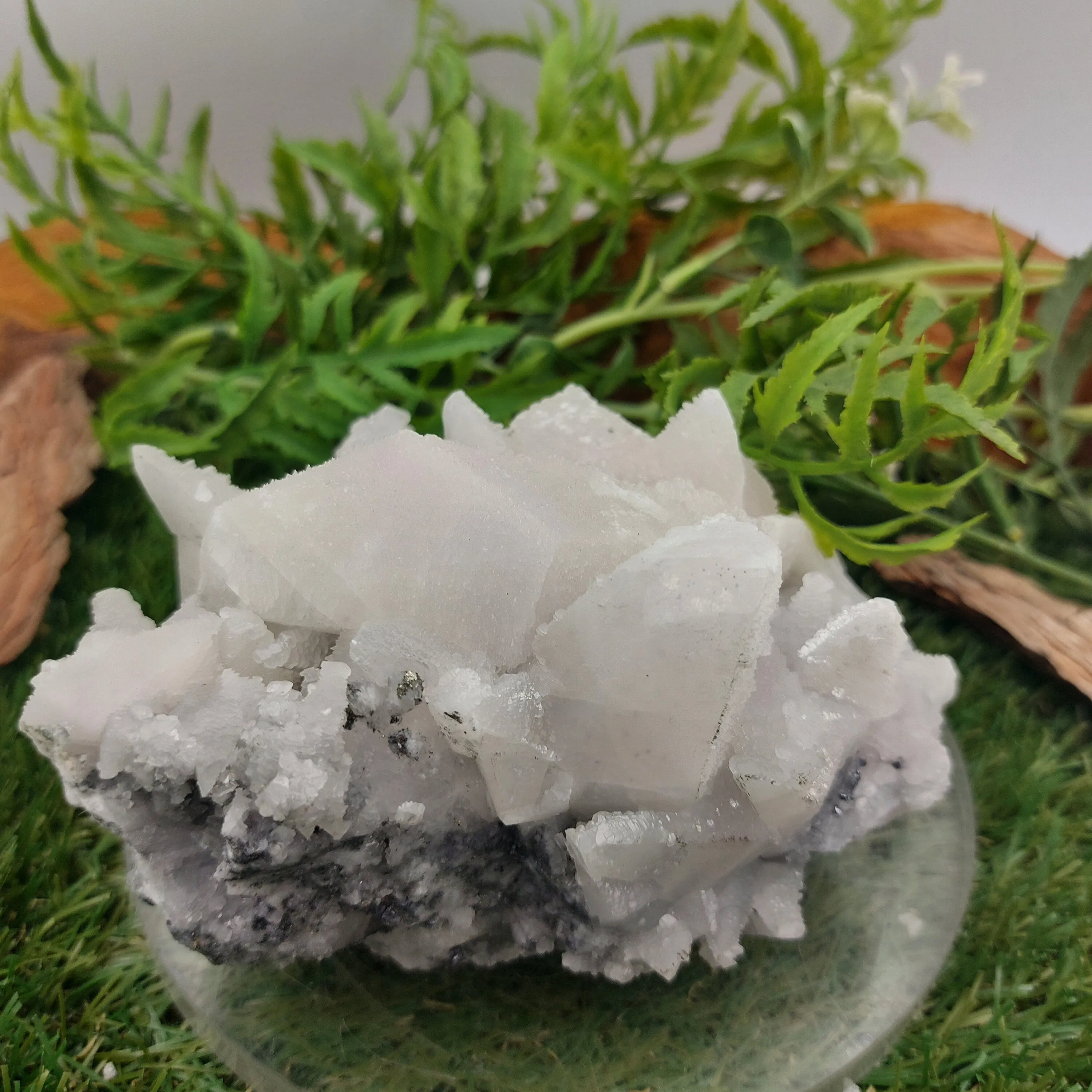 Rough Mineral Stone with Galena - Pyrate - Manganoan Calcite prosperties