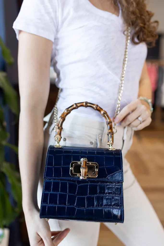 Selena Embossed Leather Hand Bag