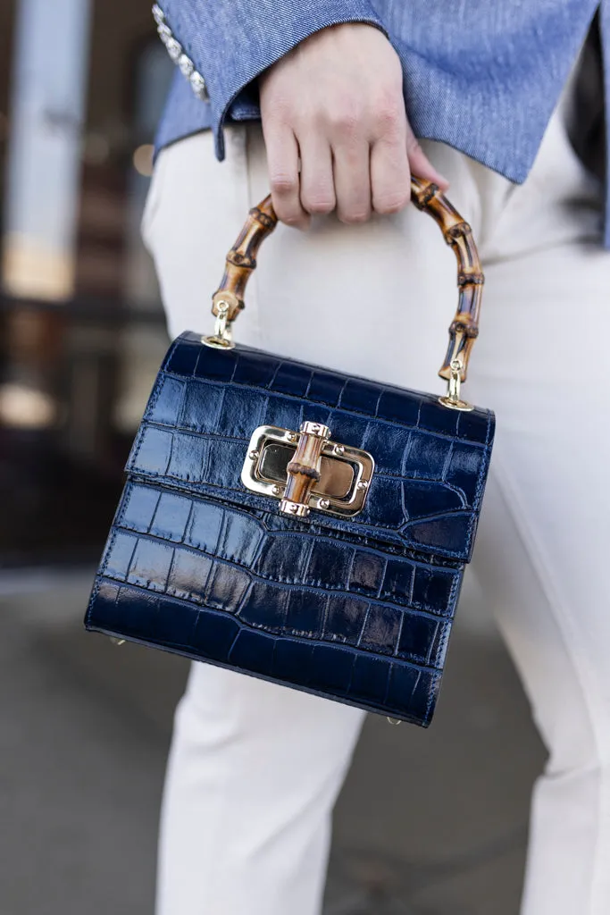 Selena Embossed Leather Hand Bag