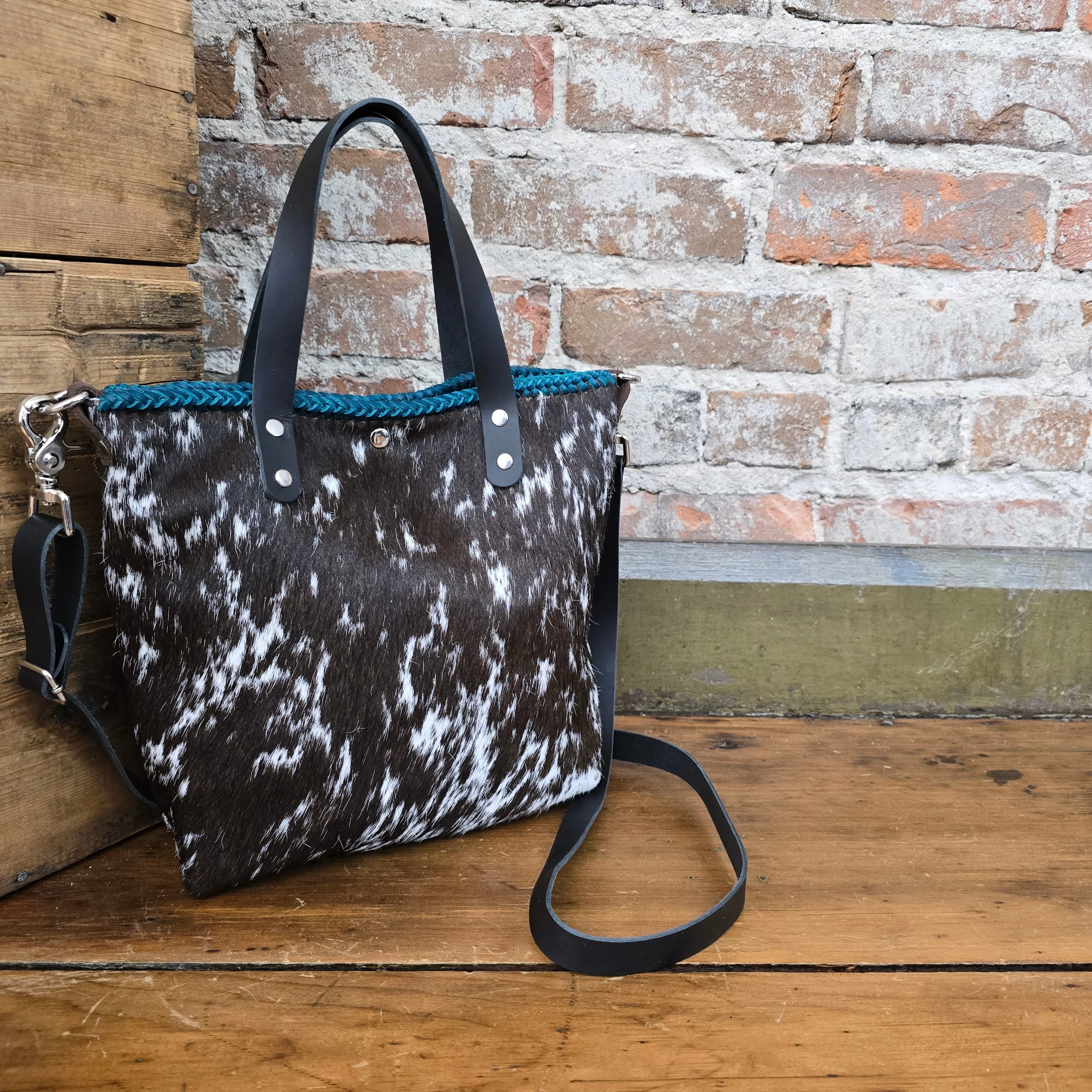 Shorty Tote (Rustic Latigo/Turquoise) JH07612