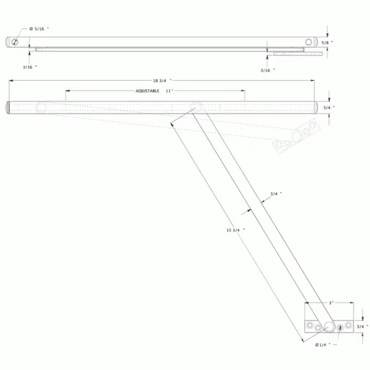 Solid Brass Overhead Door Holder (Brushed Nickel Finish)