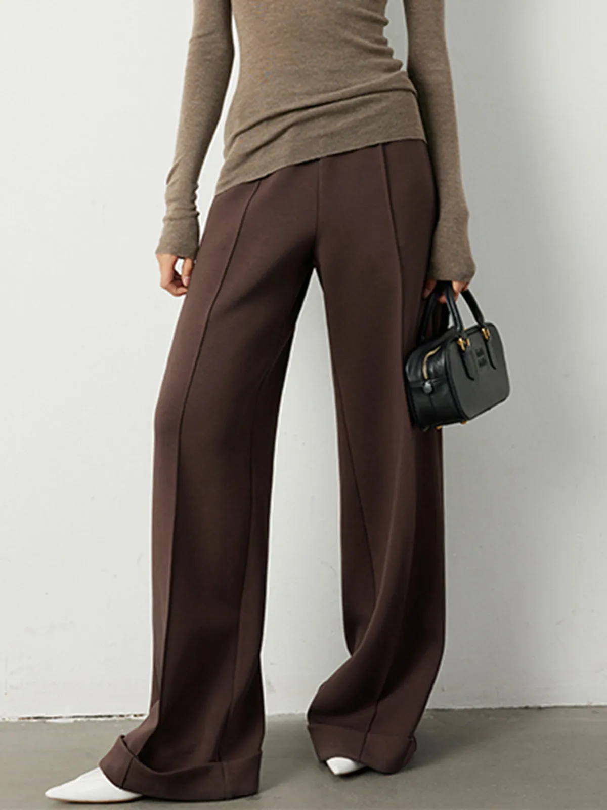 Solid Charming Pleated Sweatpants