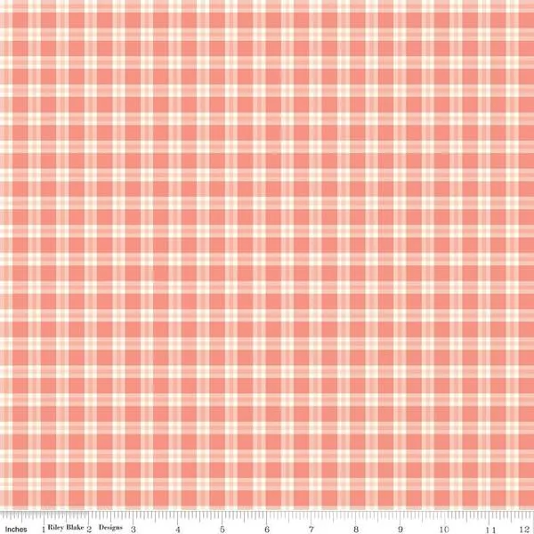 SPRING'S IN TOWN PLAID CORAL