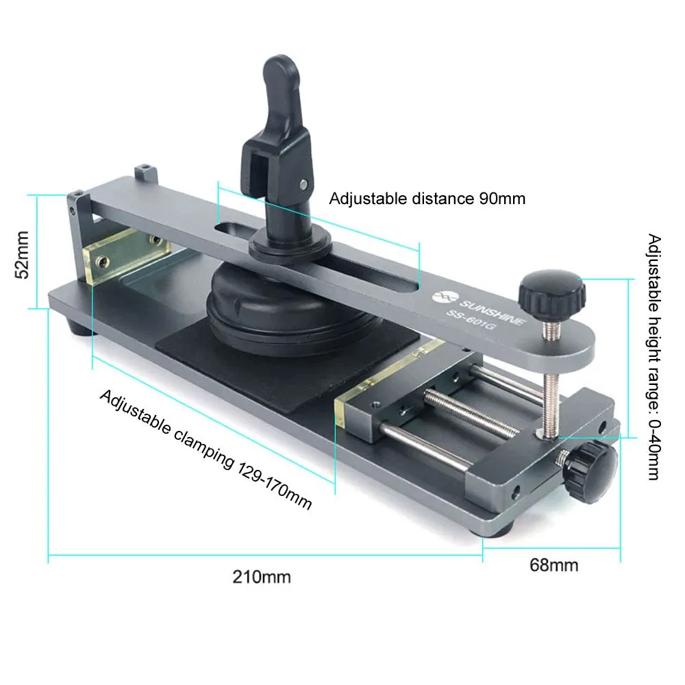 SS-601G Universal LCD Screen Repair Separator Heating Free Fixture Remove All Mobile Phone Powerful Sucker Fixing Clamp