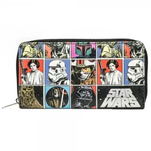 Star Wars Comics Retro Zip Around Wallet Clutch Wallet