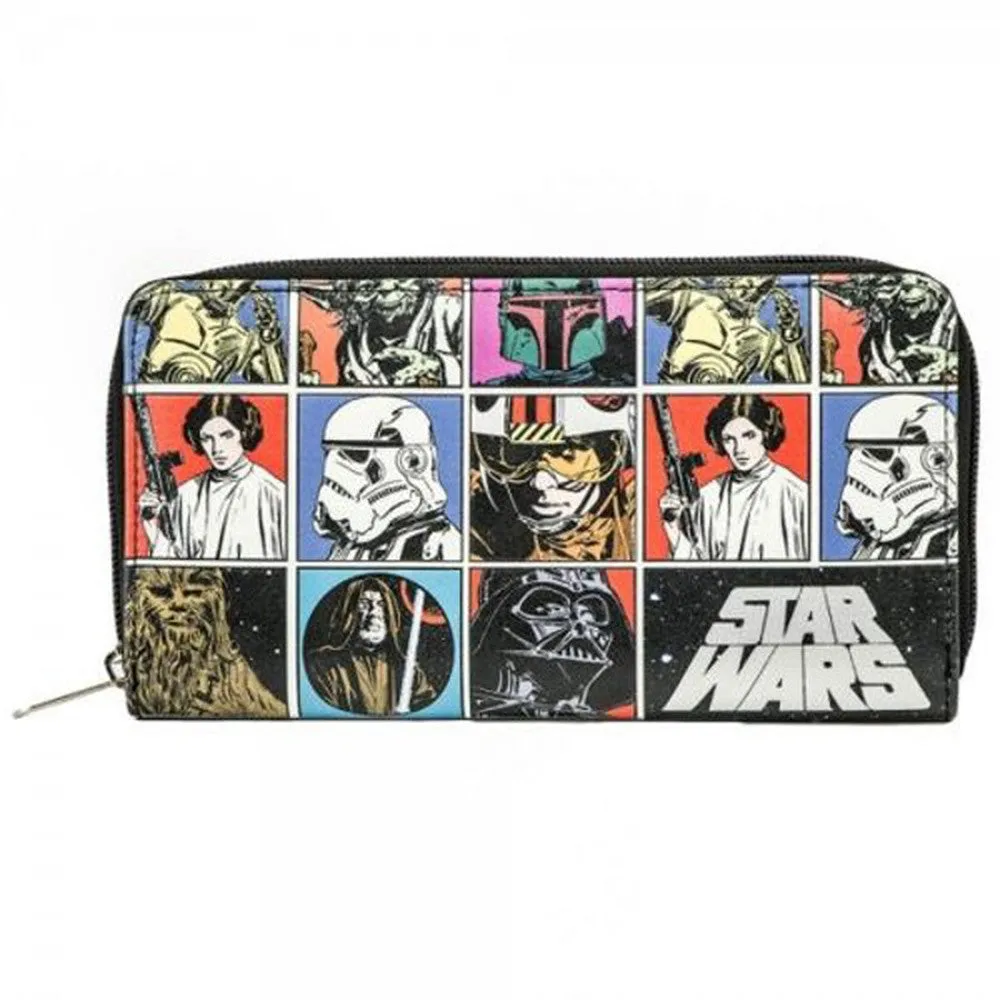 Star Wars Comics Retro Zip Around Wallet Clutch Wallet