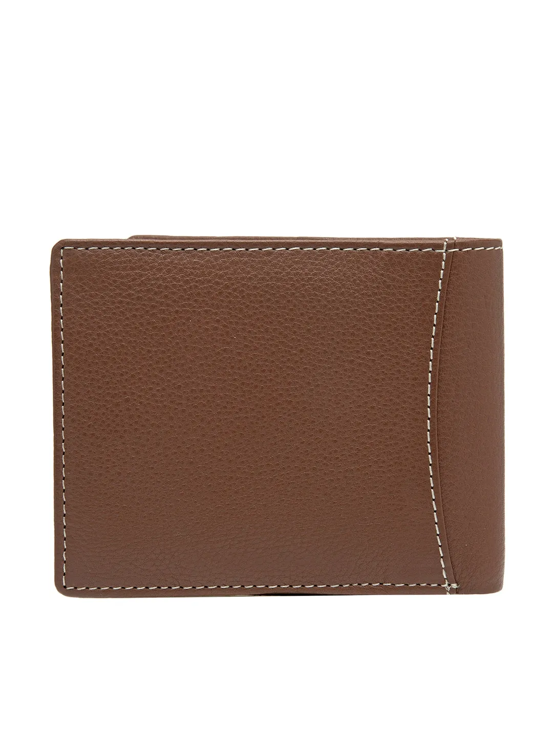 Teakwood Men Genuine Leather Rust Bi fold wallet