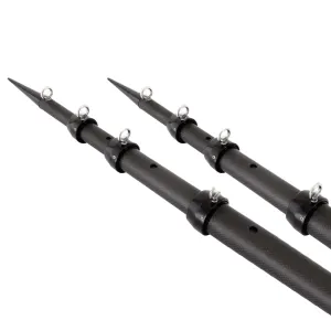 Tigress XD 3K Carbon Fiber Telescoping Outrigger Poles - 21ft - Matte Black/ Black - Pair