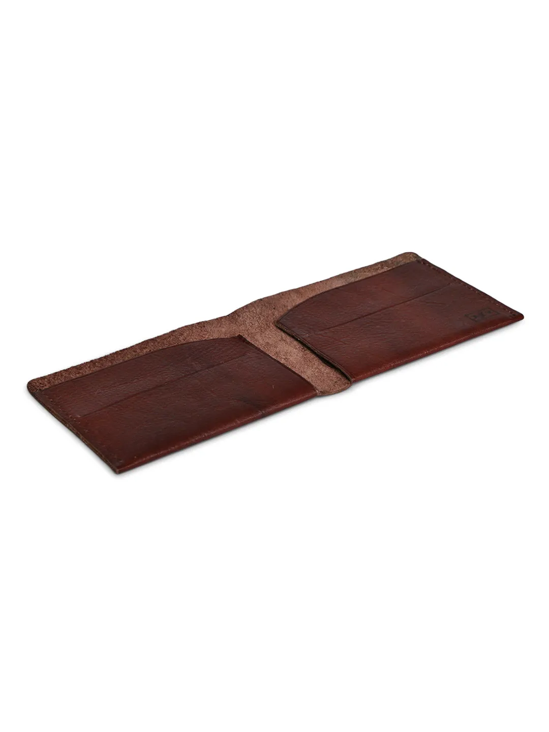 Timeless Appeal: Brown Leather Wallet with Sutle Plane Texture By Art N Vintage
