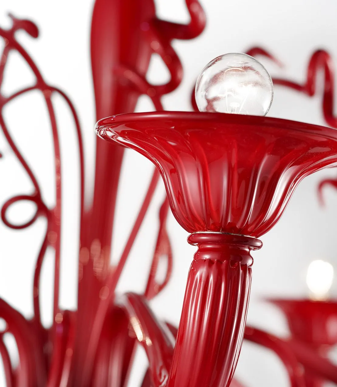 Unusual And Quirky Modern Red Or Black Venetian Chandelier In 4 Sizes