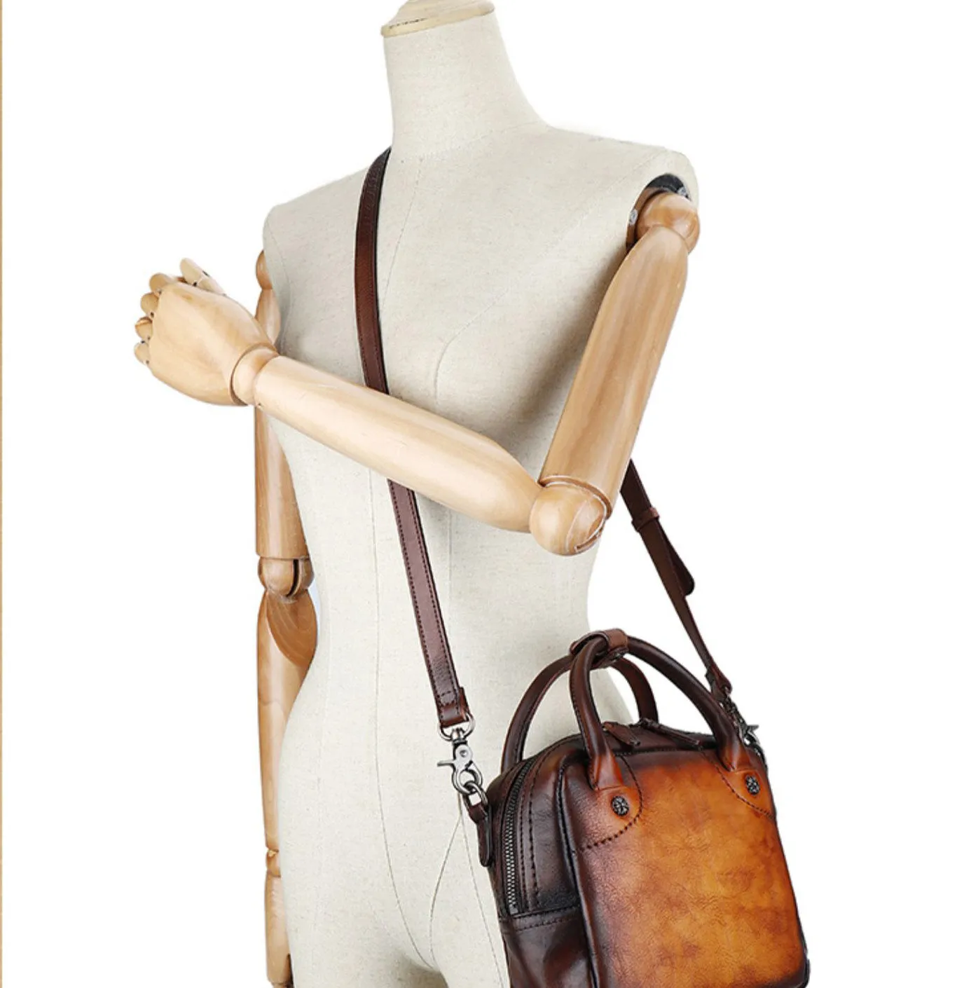 Vintage Womens Genuine Leather Shoulder Bags Small Handbags For Women