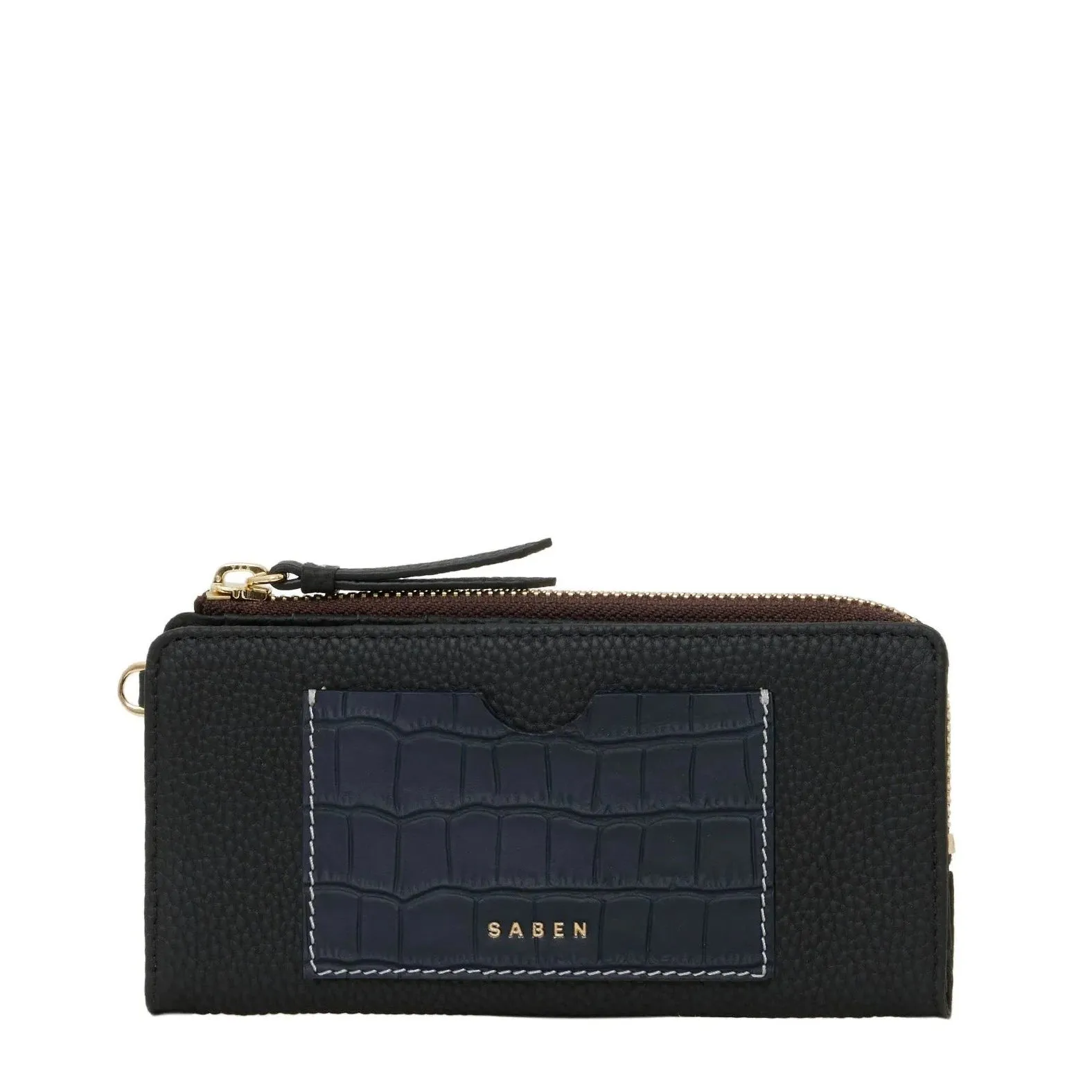 Willa Wallet | Black   Croc