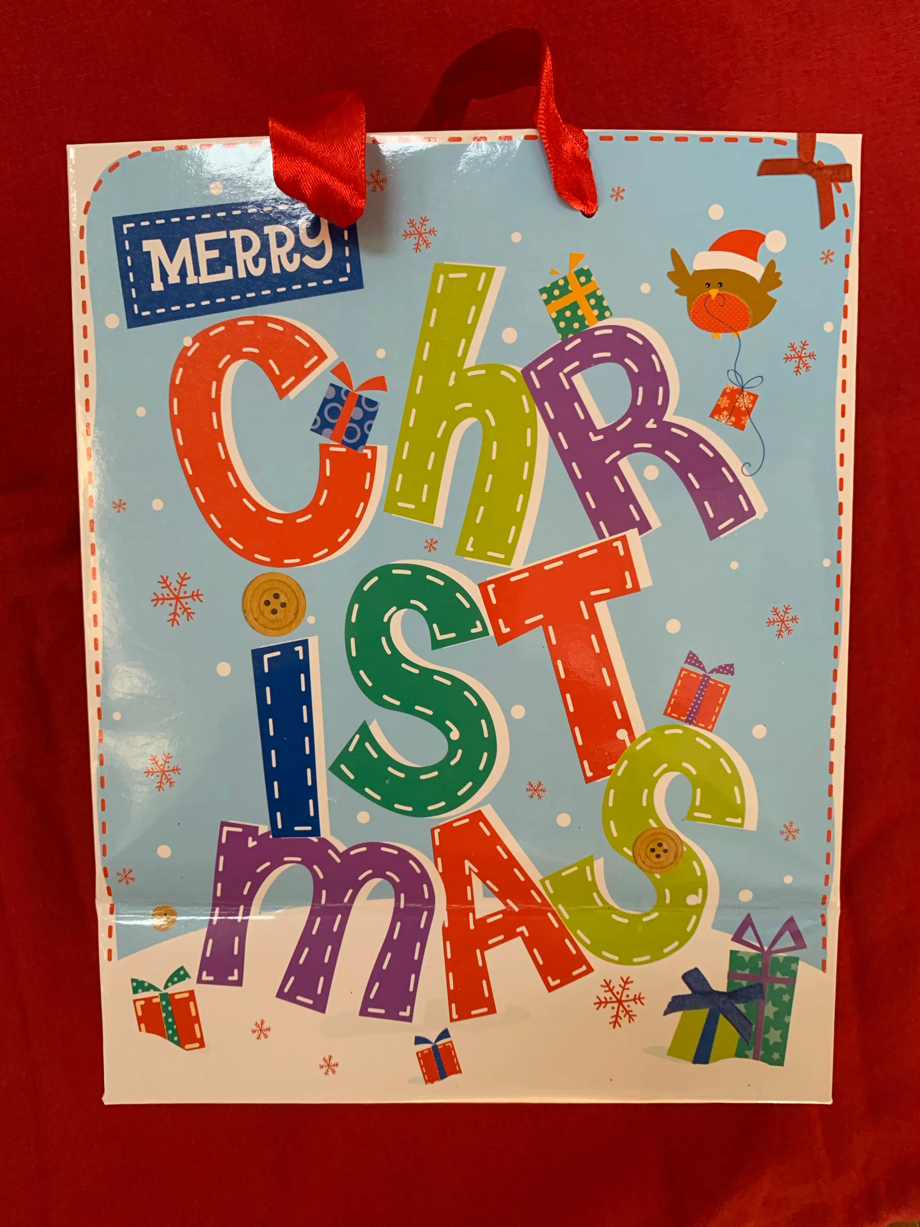 Xmas Glitter Gift Bag