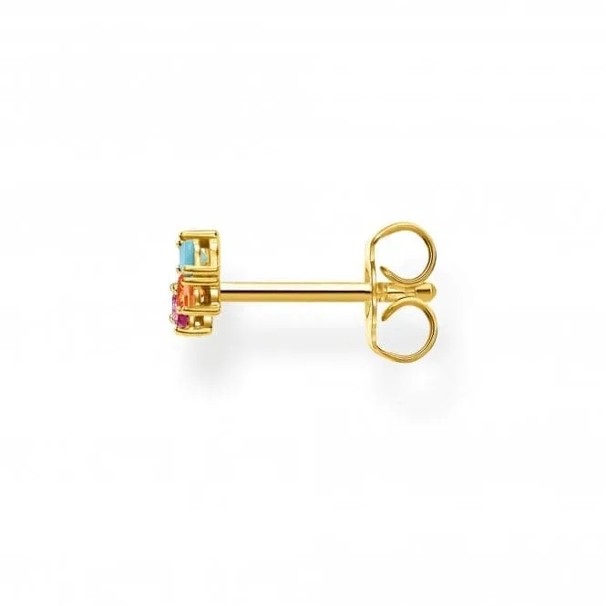 Yellow Gold Multicolour Single Ear Stud Climber H2132-488-7