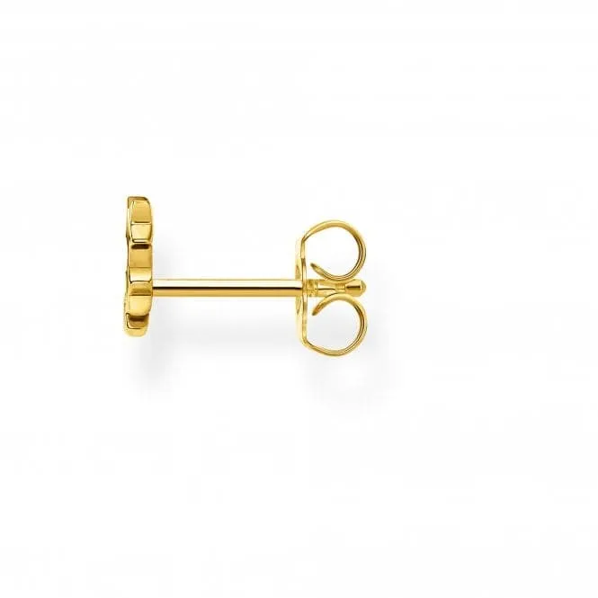 Yellow Gold Star Single Ear Climber Stud H2142-413-39