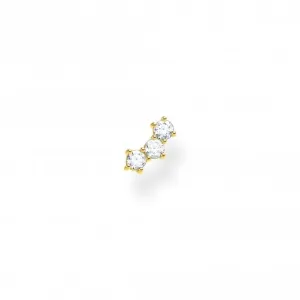 Yellow Gold Zirconia Single Ear Stud Climber H2132-414-14