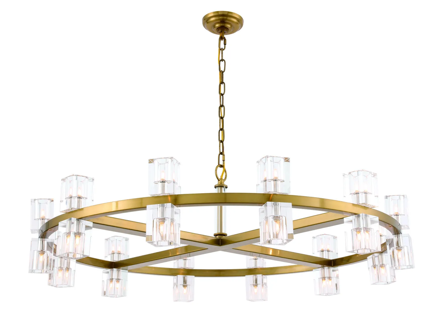 ZC121-1550G42BB - Urban Classic: Chateau 20 light Burnished Brass Pendant