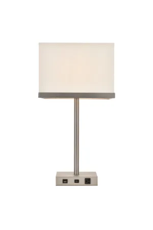 ZC121-TL3011 - Regency Decor: Brio Collection 1-Light Vintage Nickel Finish Table Lamp