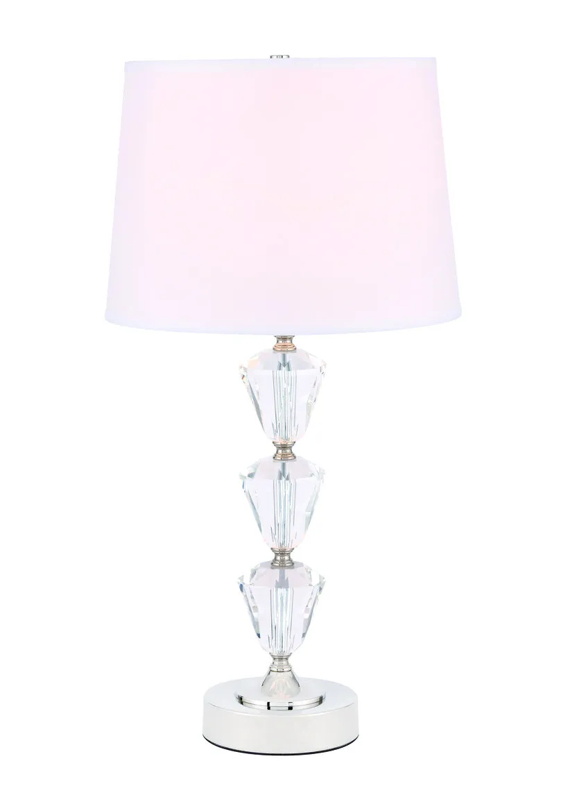 ZC121-TL3029PN - Regency Decor: Mae 1 light Polished Nickel Table Lamp
