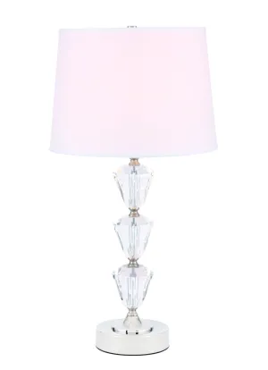 ZC121-TL3029PN - Regency Decor: Mae 1 light Polished Nickel Table Lamp