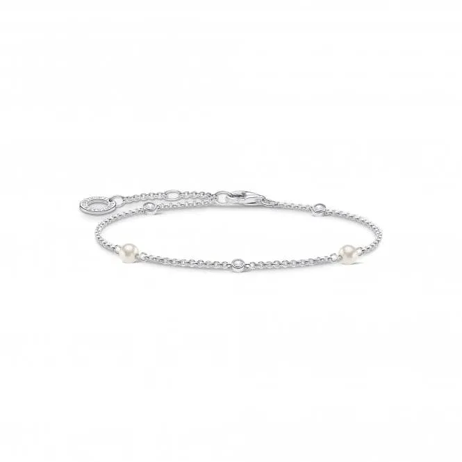 Zirconia And Freshwater Pearl Bracelet A1989-167-14-L19v